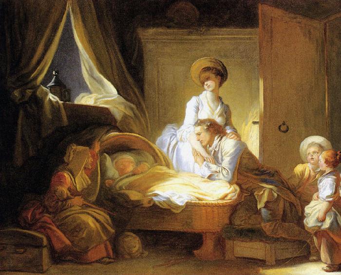 Jean-Honore Fragonard La visite a la nourrice oil painting picture